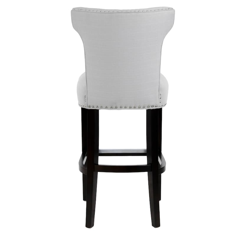 Sole Designs Bella Collection Modern SACHI Fabric Upholstered Counter Bar Stool With Nail Trim & Wingback Design