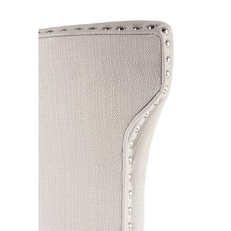 Sole Designs Bella Collection Modern SACHI Fabric Upholstered Counter Bar Stool With Nail Trim & Wingback Design