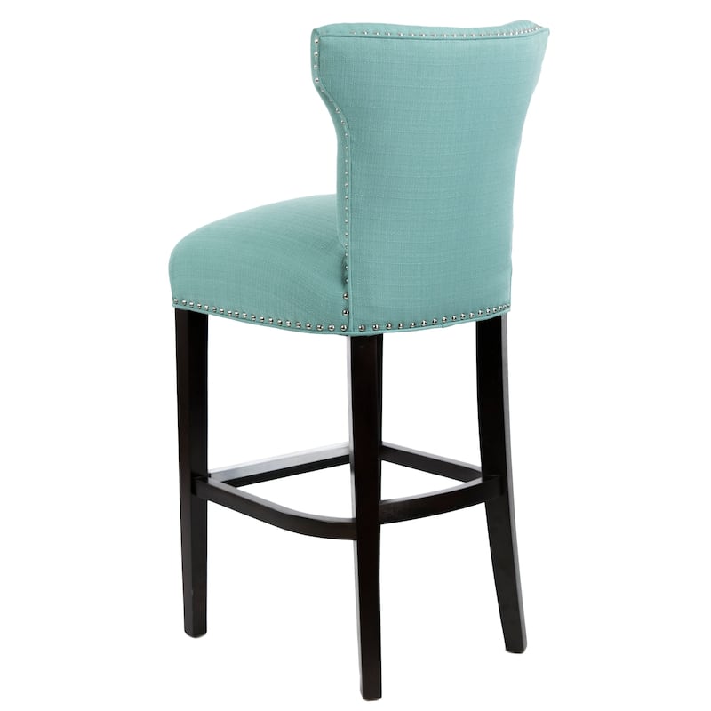 Sole Designs Bella Collection Modern SACHI Fabric Upholstered Counter Bar Stool With Nail Trim & Wingback Design