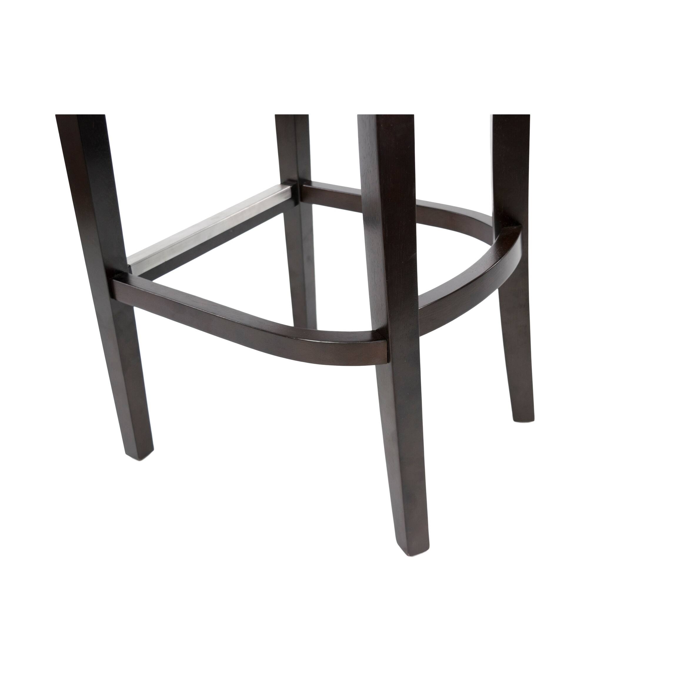 Sole Design Savannah Collection Modern Fabric JET Upholstered Counter Bar Stool With Nail Trim