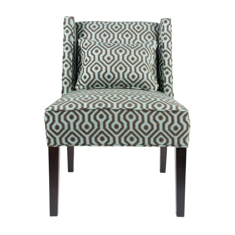 Nolani Modern Fabric BISTROLE Upholstered Slipper Wingback Chair
