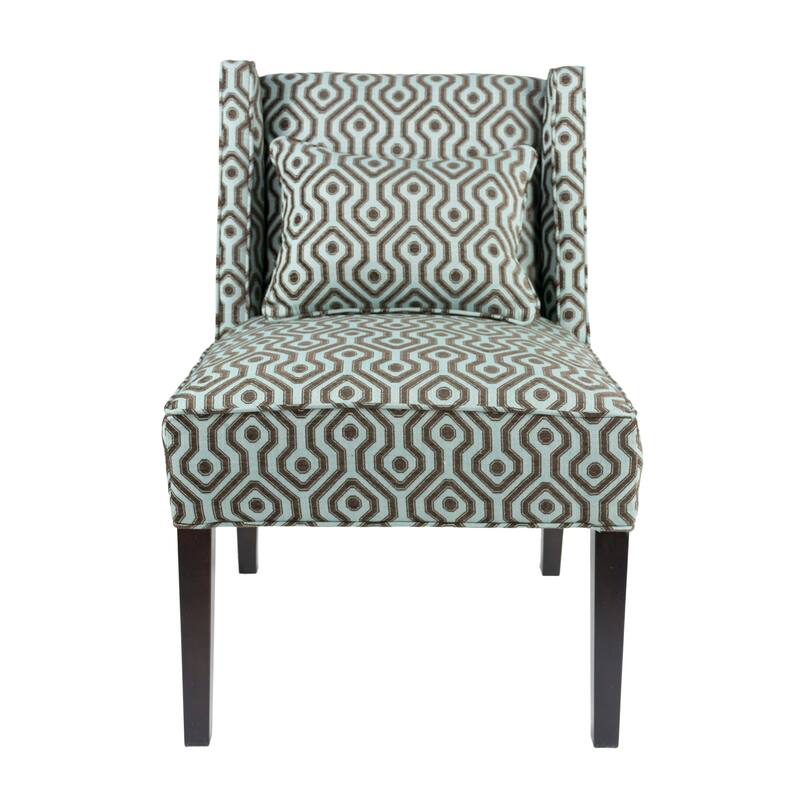Nolani Modern Fabric BISTROLE Upholstered Slipper Wingback Chair