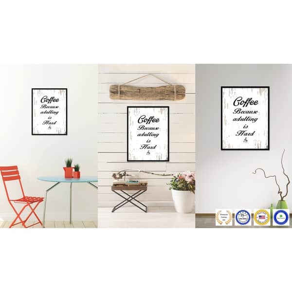 Coffee Because Ing Is Hard Saying Canvas Print Picture Coffee Because Ing Is Hard