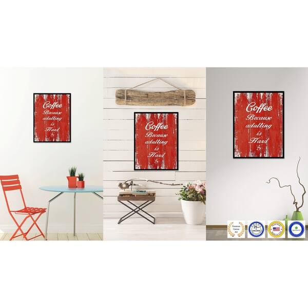 Coffee Because Ing Is Hard Saying Canvas Print Picture Canvas Print