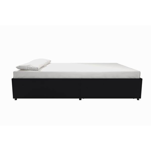 Shop Porch Den Darien Black Platform Queen Size Bed With Storage