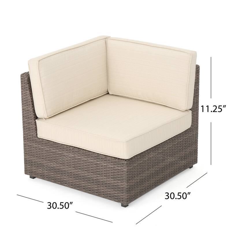 Santa Cruz Outdoor 8-piece Wicker Sofa Set with Water Resistant Cushions by Christopher Knight Home