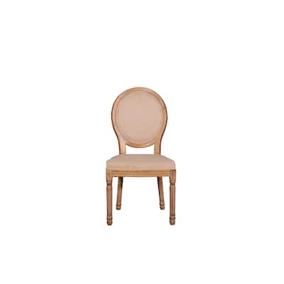 2-Piece Rustic Dining Room Chairs Round Back Distressed Chairs