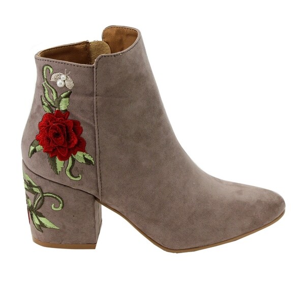 womens floral booties