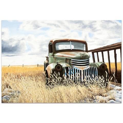Todd Mandeville 'Swede's Old Truck' 32in x 22in Americana Wall Art on Plexiglass - Multi-Color