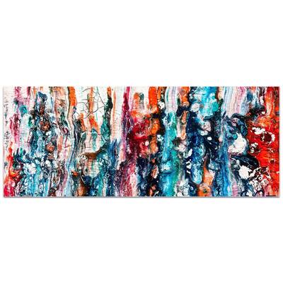 Jamie Anton 'sunset On Her Breath 5' 48in X 19in Abstract Wall Art On 