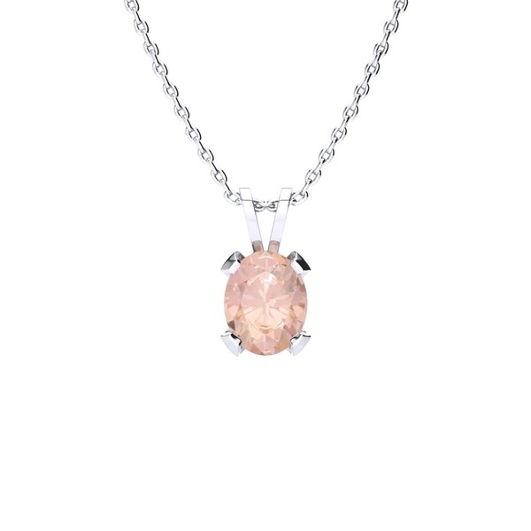 morganite necklace and earring set