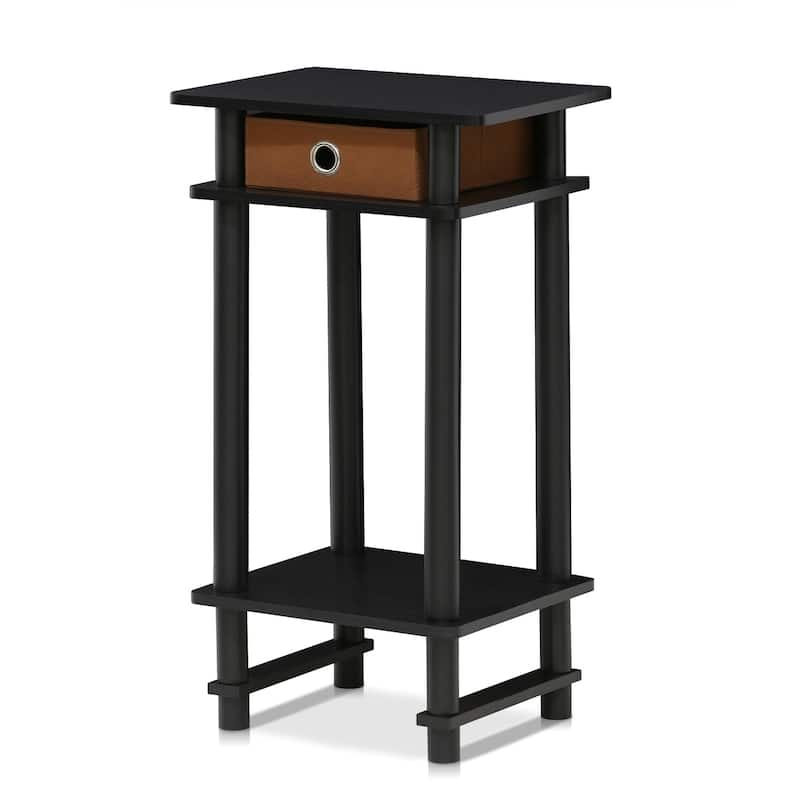 Porch & Den Espresso/Brown Govalle Table with Bin
