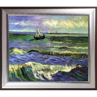 La Pastiche Vincent Van Gogh 'Seascape at Saintes Maries' Hand Painted Oil Reproduction