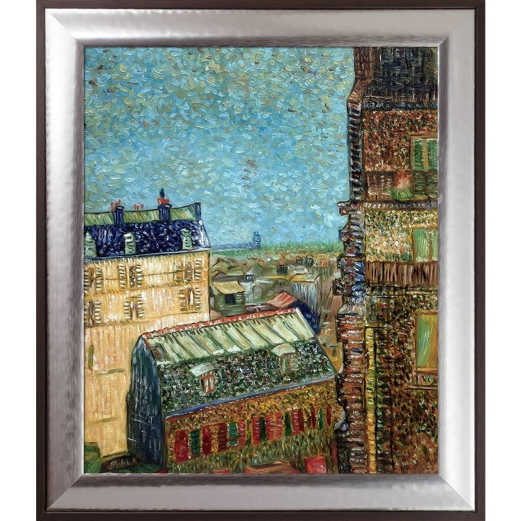 La Pastiche Vincent Van Gogh 'View of Paris from Vincent's Room in the Rue Lepic, 1887' Hand Painted Oil Reproduction