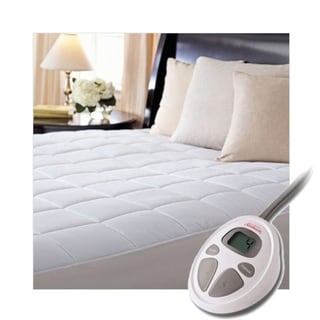 Sunbeam all season premium queen heated mattress pad with online 2 heating digital controllers