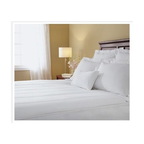 Sunbeam thermofine quilted striped heated electric mattress pad king new arrivals