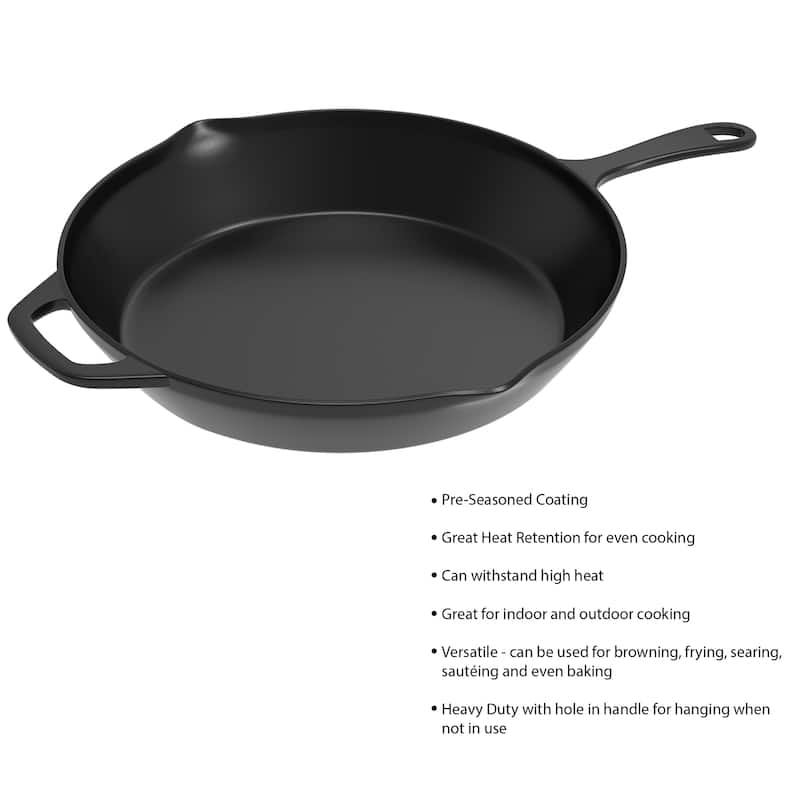 Classic Cuisine Pre-Seasoned Cast Iron Skillet