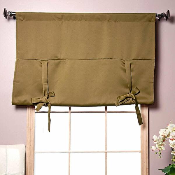 Shop Aleko Wheat 42 X63 Shade Thermal Insulated Blackout Tie Up