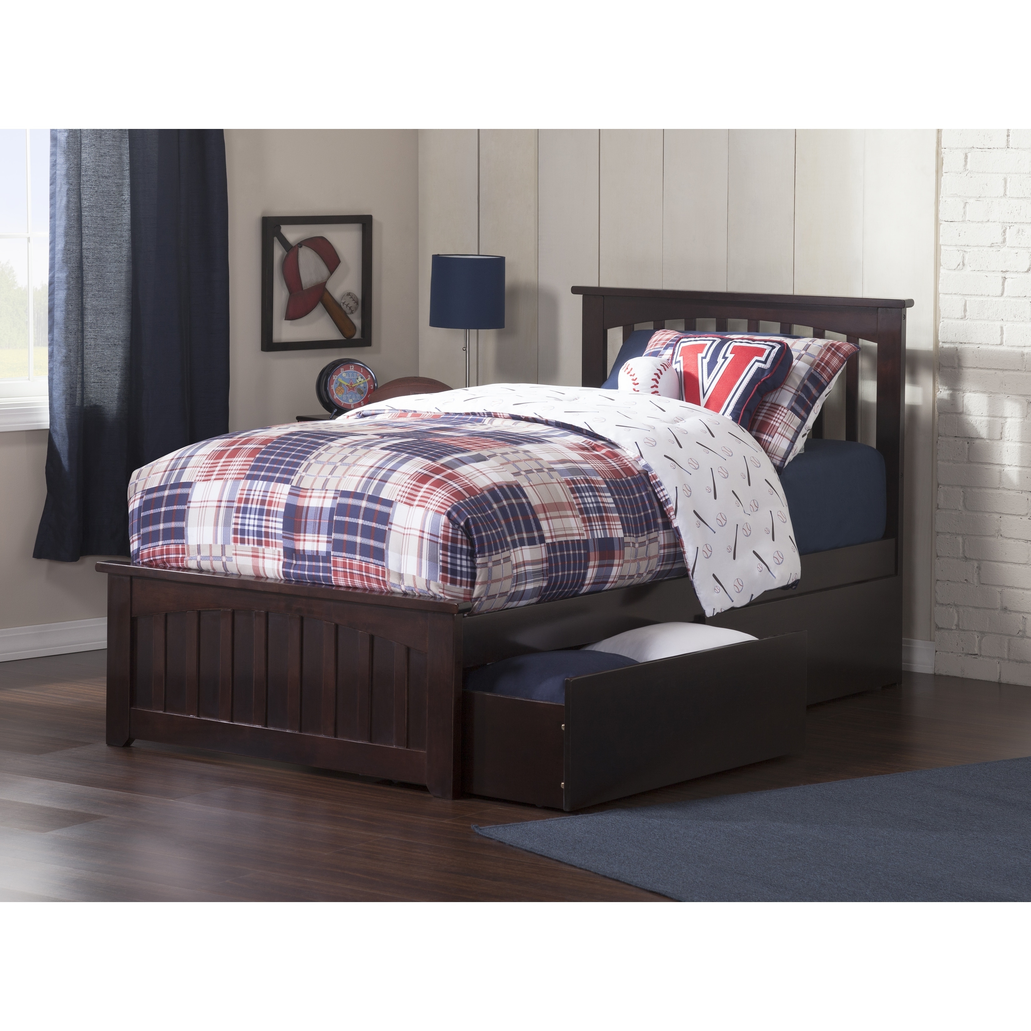 Mission Twin Platform Bed With Matching Foot Board 2 Urban Drawers In Espresso Mission Twin Platform Bed With Matching Foot Board 2 Urban Drawers In Espresso