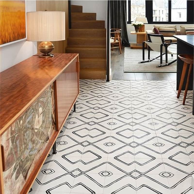 Handmade Chawen in White and Black Tile