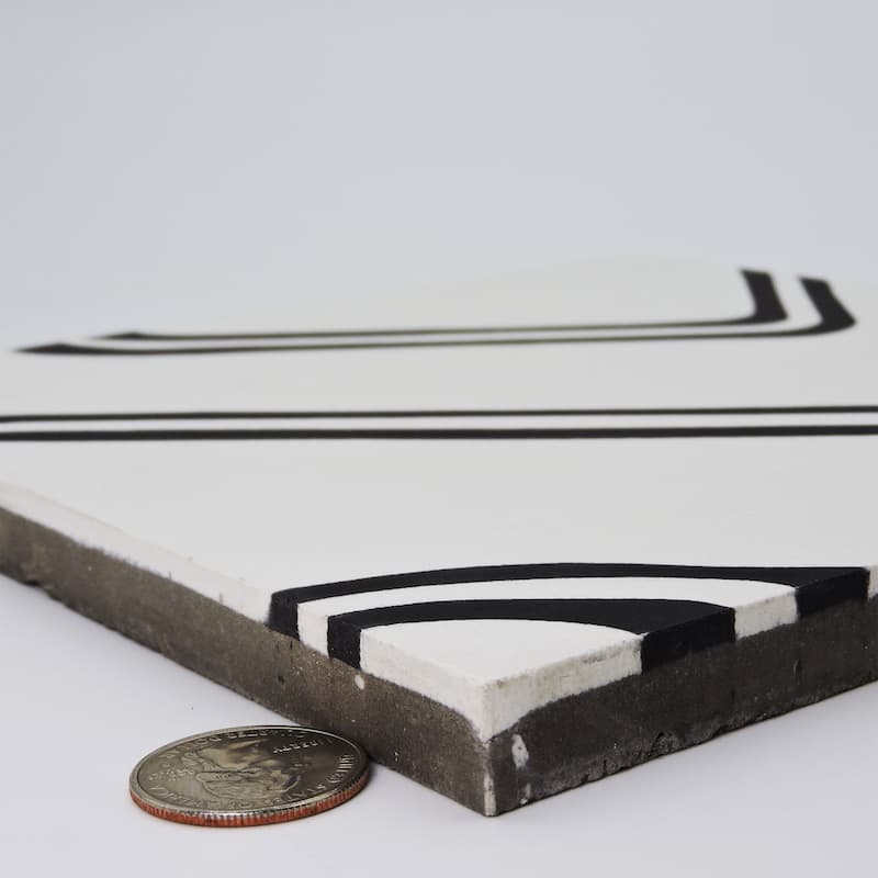 Handmade Chawen in White and Black Tile