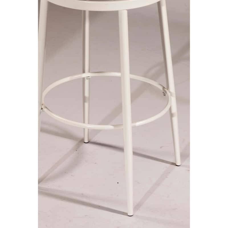 Hillsdale Furniture Aubrie Swivel Backless Counter Stool, Off White
