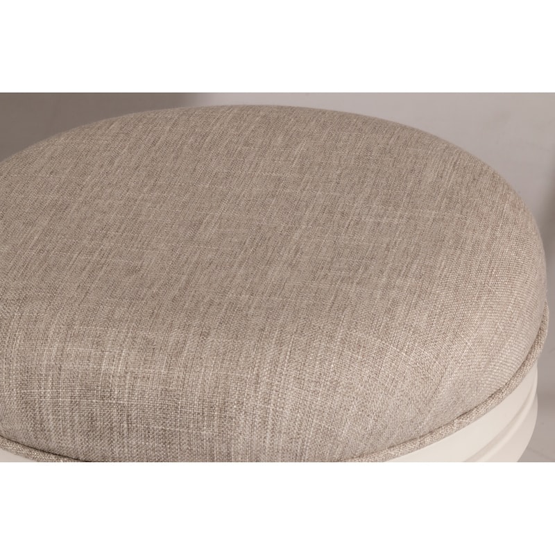 Hillsdale Furniture Aubrie Swivel Backless Counter Stool, Off White