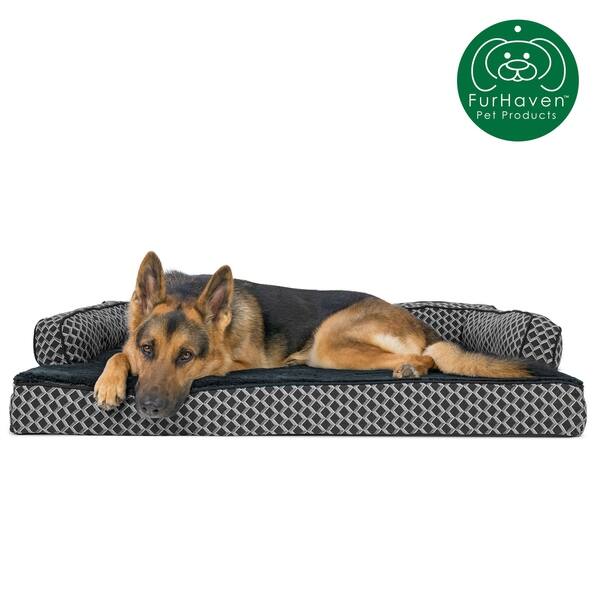 Shop Furhaven Pet Bed Plush Decor Comfy Couch Orthopedic Sofa