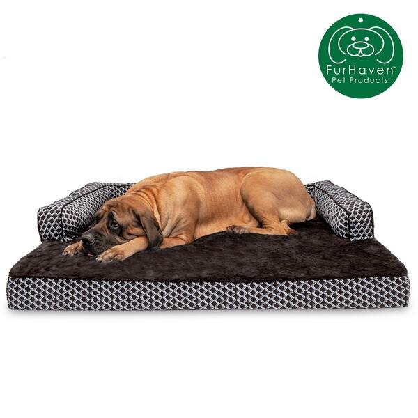 Shop Furhaven Pet Bed Plush Decor Comfy Couch Orthopedic Sofa