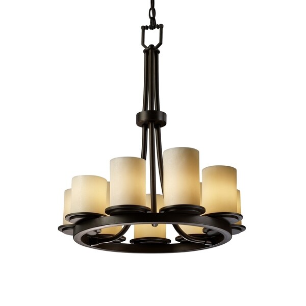Justice Design Candlearia Dakota Dark Bronze 9 Light Chandelier Justice Design Candlearia Dakota Dark Bronze 9 Light Chandelier Cream Cylinder With Flat Rim