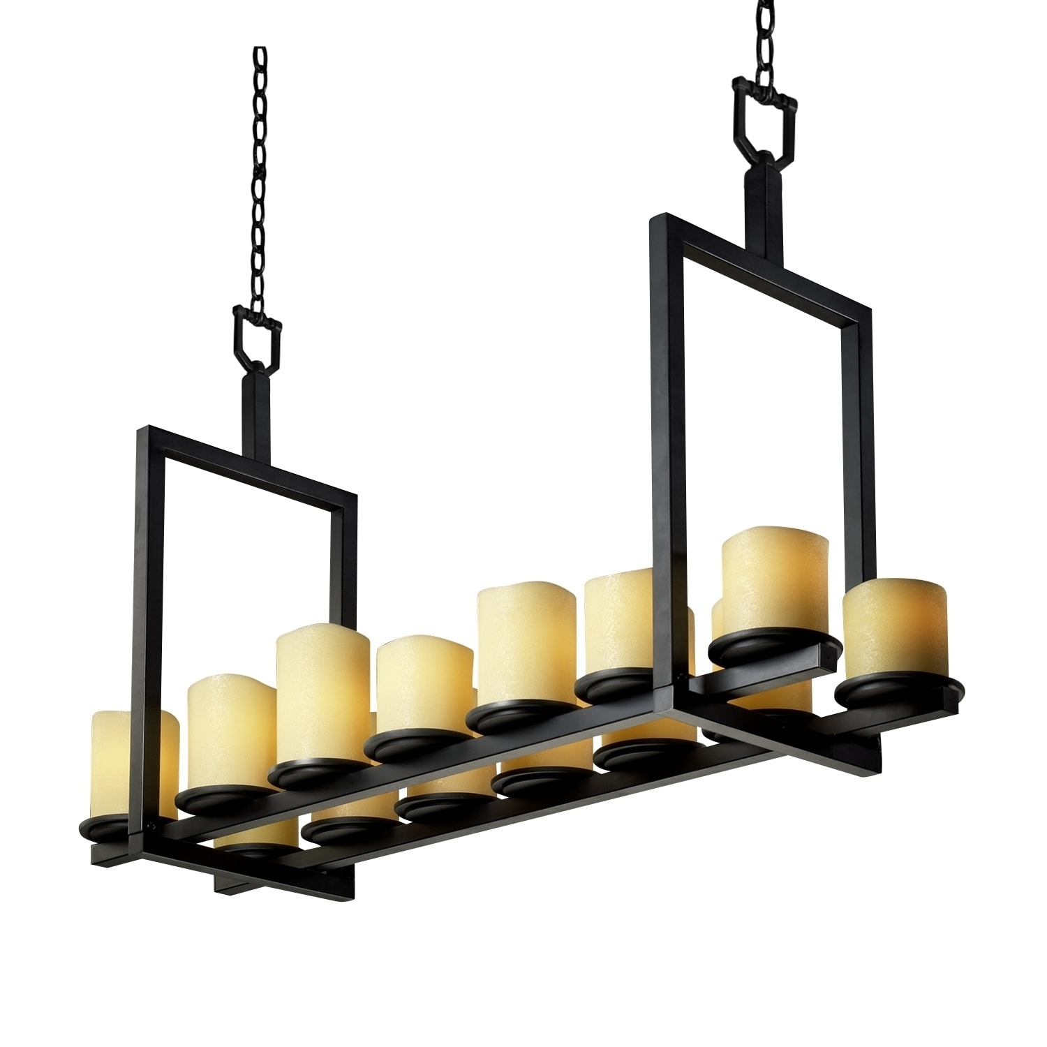 Justice Design CandleAria Dakota Matte Black 14-light Chandelier - Chandeliers For Bedrooms by Overstock.com