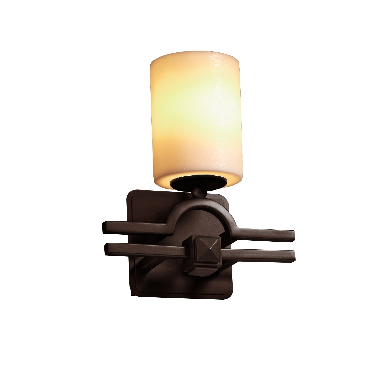 Justice Design CandleAria Argyle Dark Bronze Wall Sconce