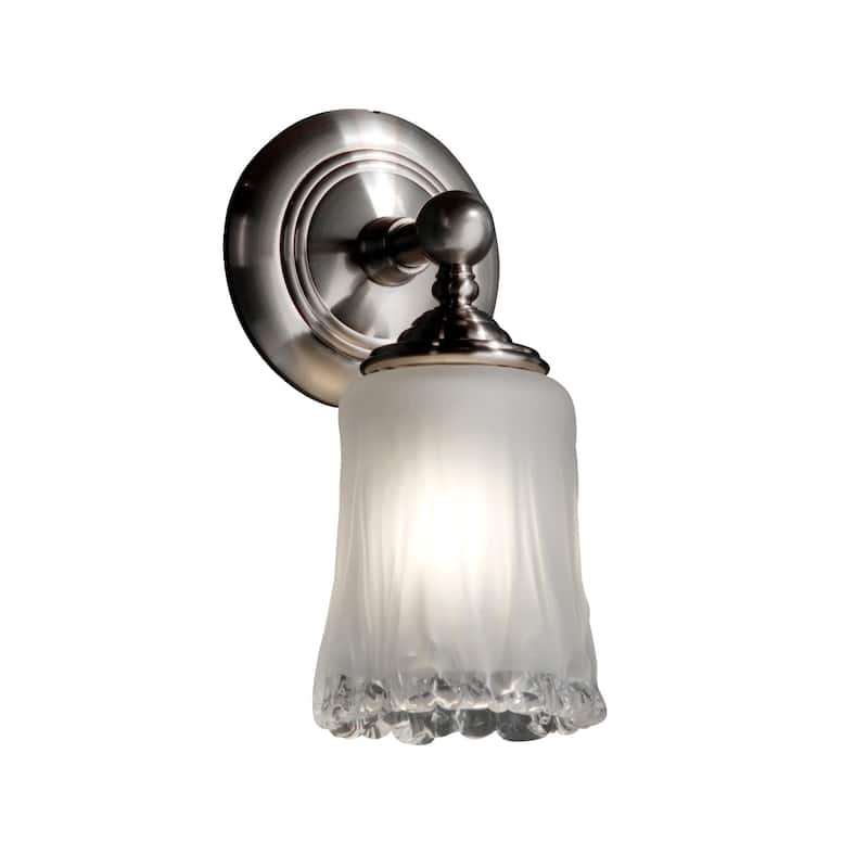 Justice Design Veneto Luce Tradition Brushed Nickel Wall Sconce - Silver