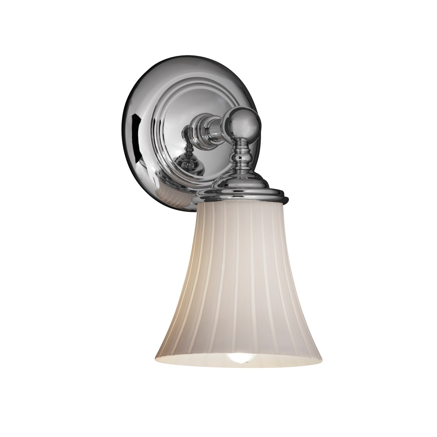 Justice Design Fusion Tradition Polished Chrome Wall Sconce - Silver