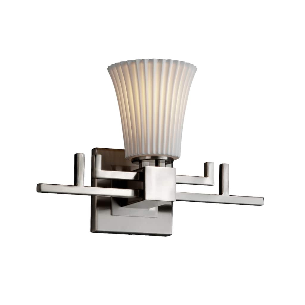 Justice Design Limoges Aero Brushed Nickel Wall Sconce - Silver