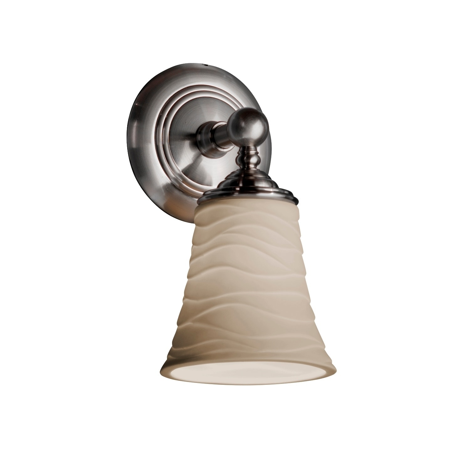 Justice Design Limoges Tradition Brushed Nickel Wall Sconce - Silver