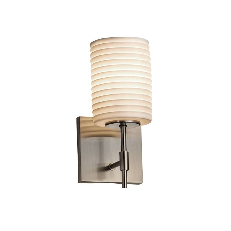 Justice Design Limoges Union Brushed Nickel Wall Sconce - Silver
