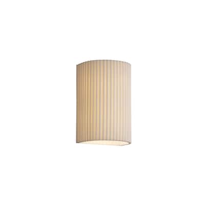 Justice Design Porcelina Outdoor Wall Sconce, Pleats Shade