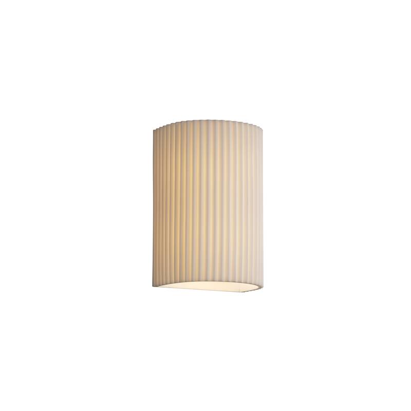 Justice Design Porcelina Outdoor Wall Sconce, Pleats Shade