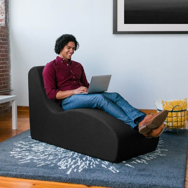 Overstock Fiona Transitional Grey Chaise