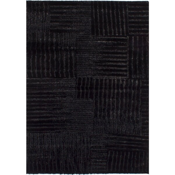 ecarpetgallery Machine-Made Soho Black Shag (5'4 x 7'8)