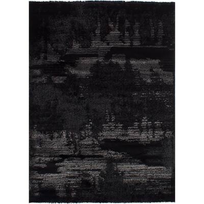 ecarpetgallery Machine-Made Soho Black Shag (5'3 x 7'8)