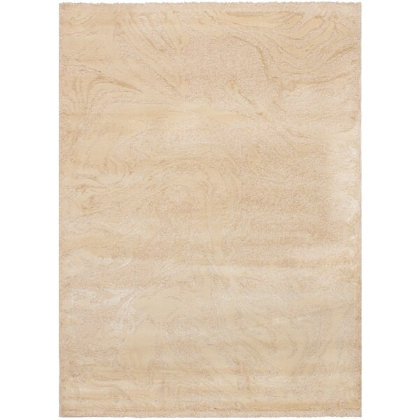 ecarpetgallery Machine-Made Soho Ivory Shag (5'5 x 7'8)