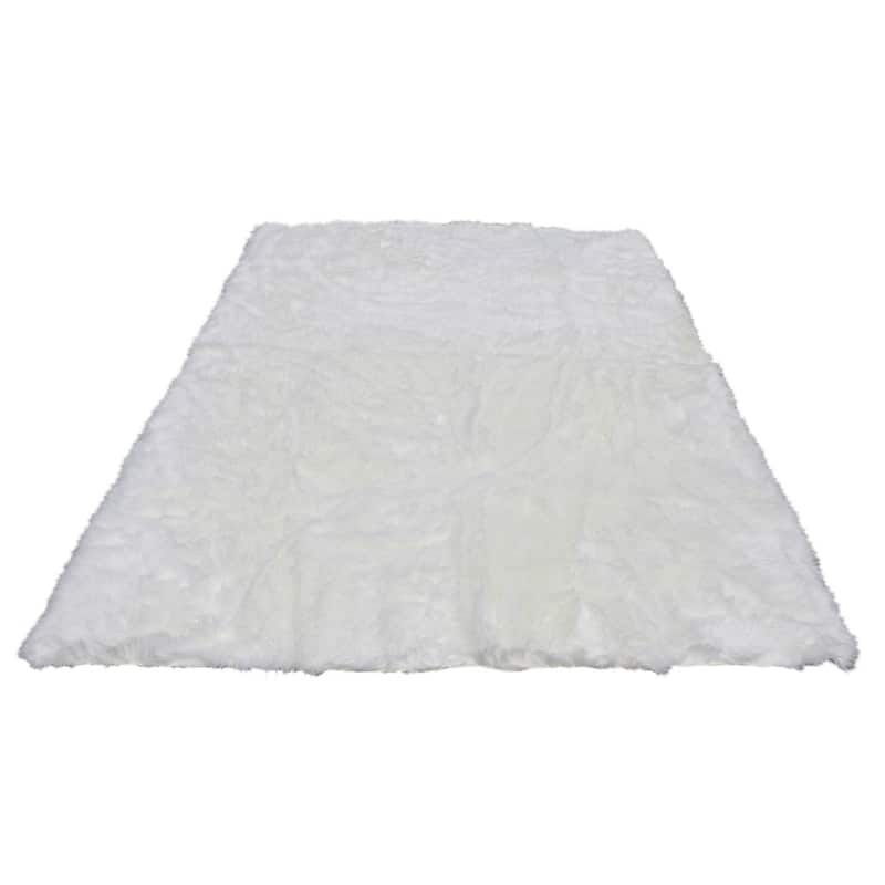 Rectangle White Area Rug