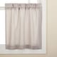 preview thumbnail 2 of 2, Opaque Grey Ribcord Kitchen Curtain Pieces - Tiers/ Valances/ Swags 24 inch tier pair