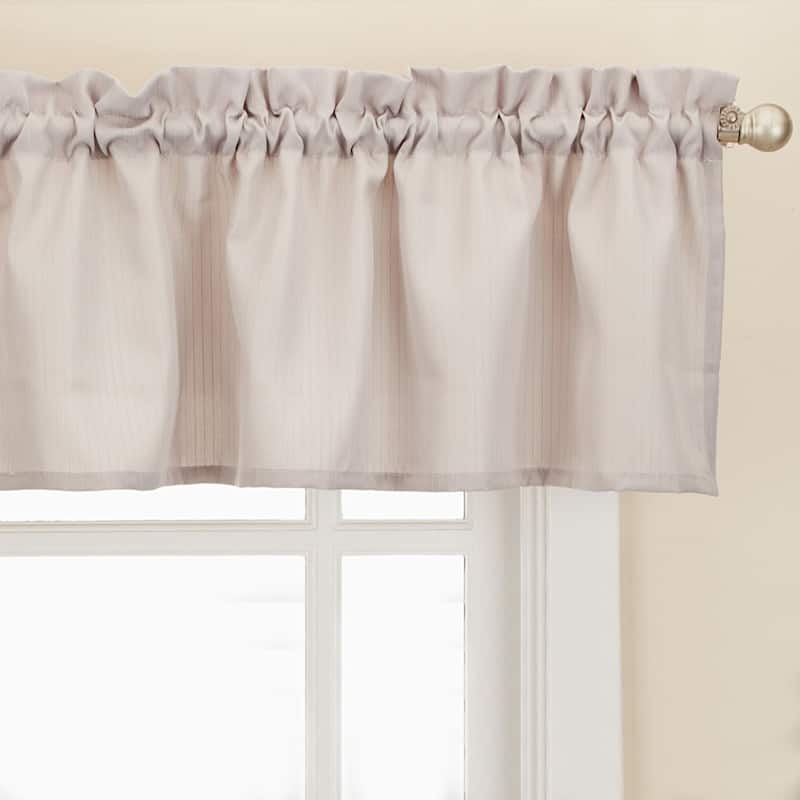 Opaque Grey Ribcord Kitchen Curtain Pieces - Tiers/ Valances/ Swags - valance