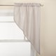 preview thumbnail 4 of 2, Opaque Grey Ribcord Kitchen Curtain Pieces - Tiers/ Valances/ Swags swag pair