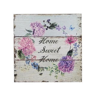Home Sweet Home Flowers Plaque