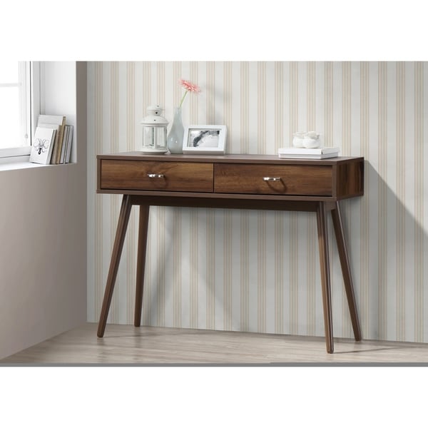 Montage Mid-Century Desk with Drawers/Walnut