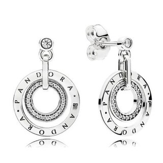 pandora silver dangle earrings